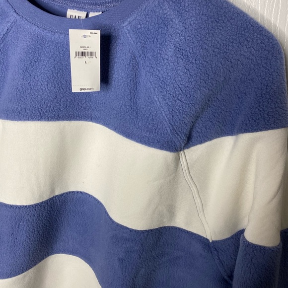 NWT GAP Textured Stripe Raglan Sweater - Picture 4 of 8